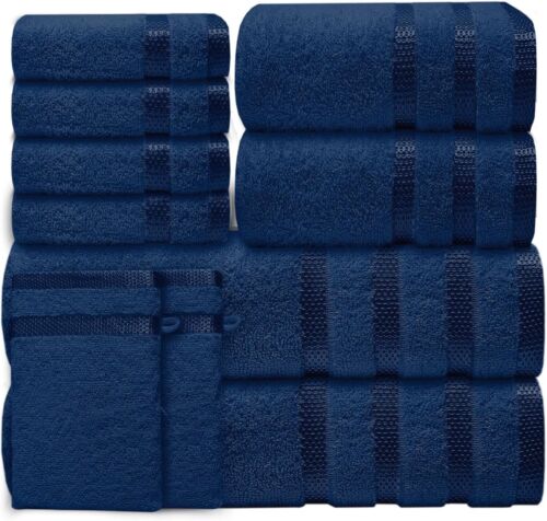 Casabella Luxury Bath Towel Set- 10 Piece Towels for Bathroom 100% Cotton - Picture 16 of 18
