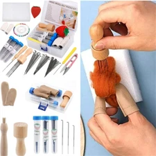 8 Needles Felting Tool with Wooden Handle Needle Felting Kit for Beginner 3 Size