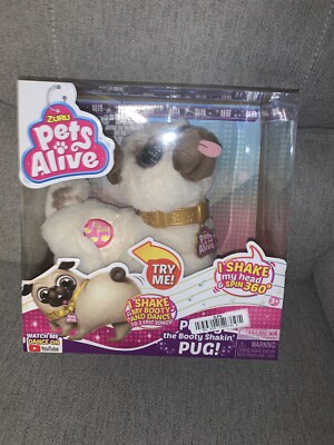 ZURU Pets Alive Poppy The Booty Shakin Pug Interactive Dancing Plush Puppy