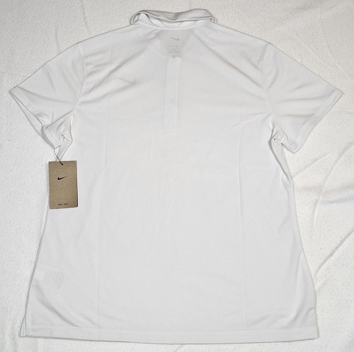 Nuevo con etiquetas Nike Victory L Dri-Fit Polo Blanco DJ8522-100 Para mujeres Nuevo S/S Fútbol - Imagen 6 de 8