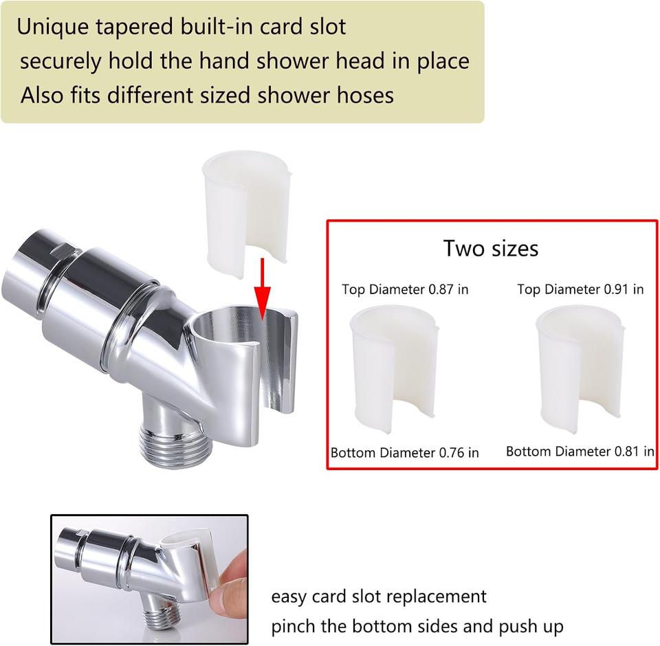 All Metal Handheld Shower Head Holder, Adjustable Shower Wand Holder