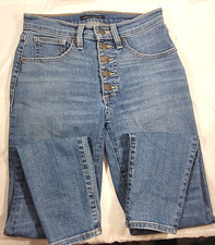 Lucky Brand Button Fly High Rise Skinny Bridgette Crop Ankle Jeans - Size 0/25A
