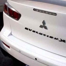 New Black Mitsubishi Evolution X Logo Trunk Emblem Rear Badge 3d Decal Sticker