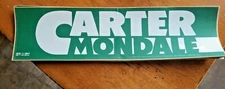 VTG Unused Bumper Sticker 1976 Carter Mondale Presidential Election Sticker 11"
