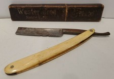 Vintage Wester Bros Straight Razor No.20 with Box New York  Bakelite Handle
