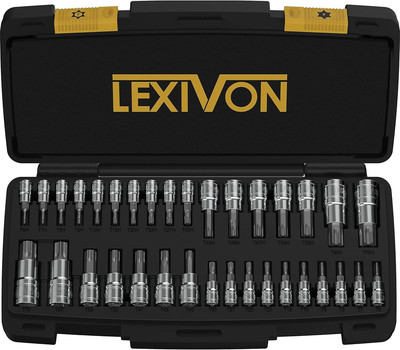 LEXIVON Master TORX Bit-Steckschlüssel-Set, Premium S2 Stahllegierung | Komplett