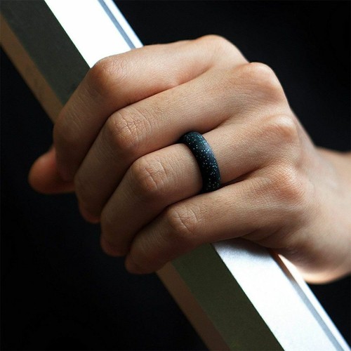 7pcs Flexible Silicone Wedding Ring Womens Engagement Sport Rubber Band Size 5-9 - Picture 5 of 11