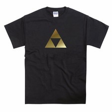 Gold Triforce Triangles Pyramid Symbol T-shirt 