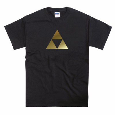 Gold Triforce Dreiecke Pyramide Symbol T-Shirt 