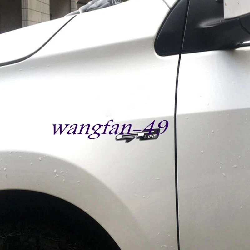 2X Cromo Negro GT Line GTLine Carrocería Guardabarros Lateral Insignia Emblema para Peugeot K3 K5 Foto 3 de 4