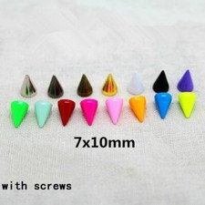 50sets Bullet Cone Stud Spikes 7 10mm Garment Rivets Studs Leather Crafts Suppli