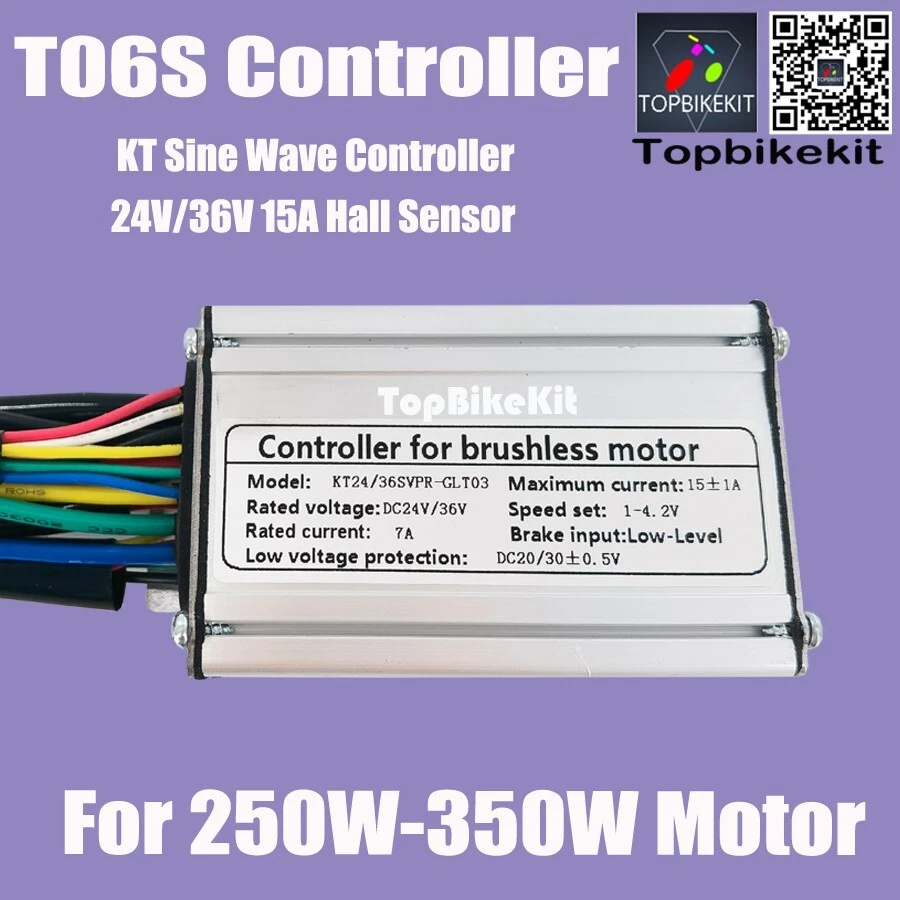 KT controller 24V 36V 250W Torque Simulation Sine Wave Controller