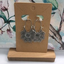 1.5 Inch Silver-tone Earring Set Boho Retro Dangle Drop Hook New Free Ship 2993