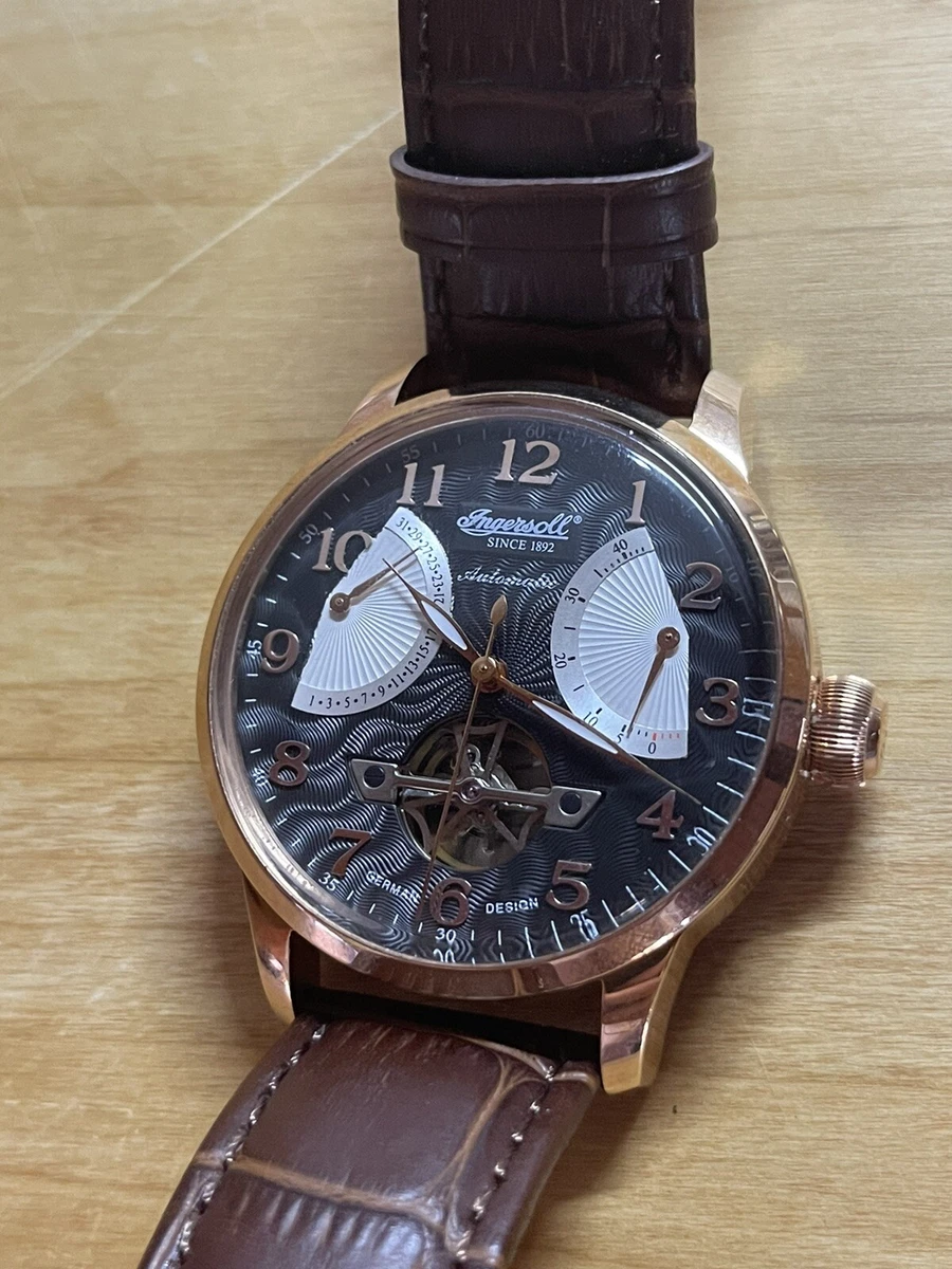 INGERSOLL AUTOMATIC STETSON IN6910 WATCH BLACK DIAL DUSTY ROSE CASE NWT AMAZING eBay