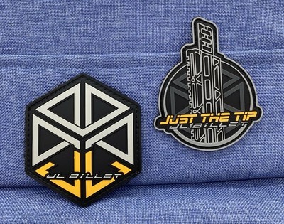 SHOT   Show 2024 JL Billet  Just The Tip  2 Patch Bundle, Hook & Loop, NEW!