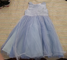 Girls Rare Edition Blue Rose And Flower Stitched Dress