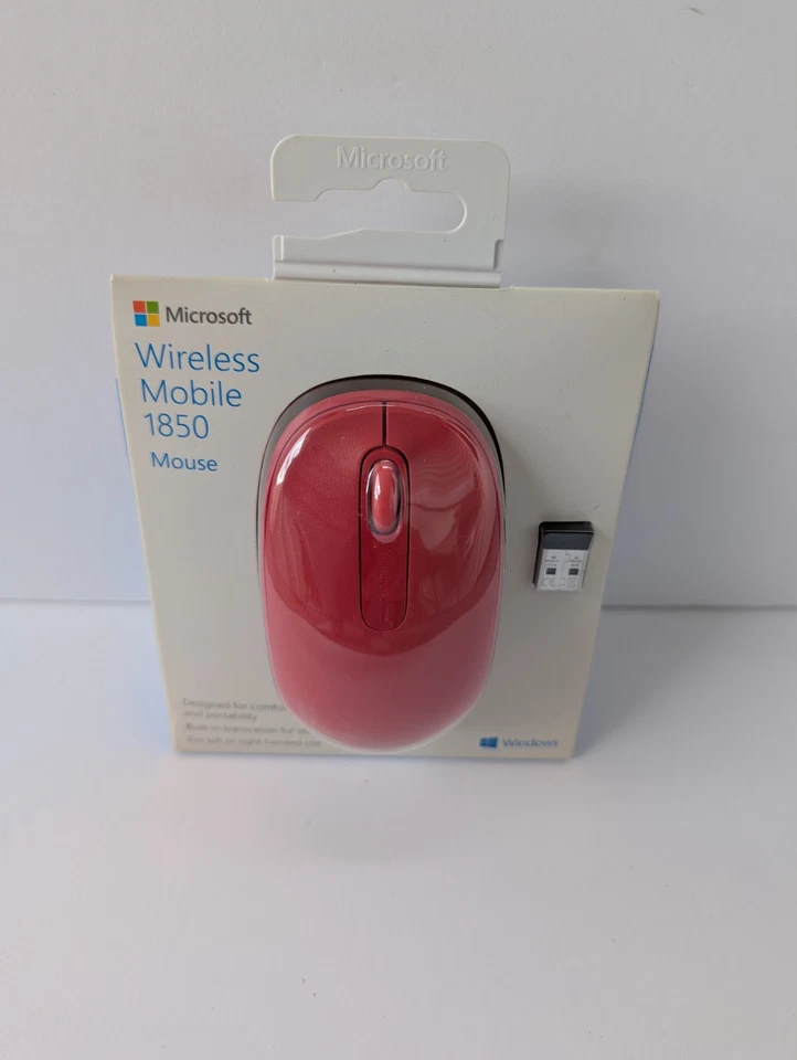 Microsoft Wireless Mobile Mouse 1850 Red – Sealed USB Receiver Windows & Mac - Image 2 of 4