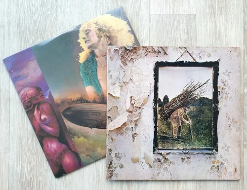 Led Zeppelin Lot of 2 LP Led Zeppelin IV Knebworth Shrink