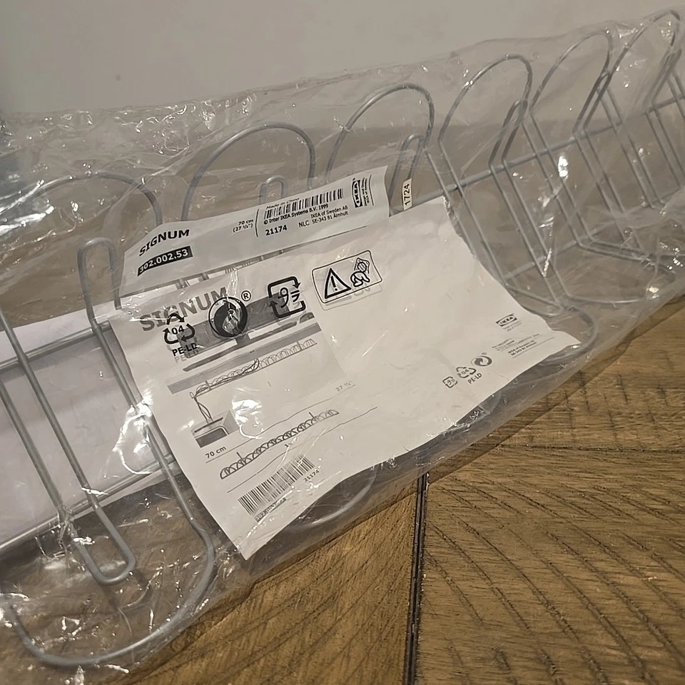 NEW IKEA SIGNUM Under Desk Mount Cable Management Tray Silver Steel Wire 27 1/2" - Image 2 of 3