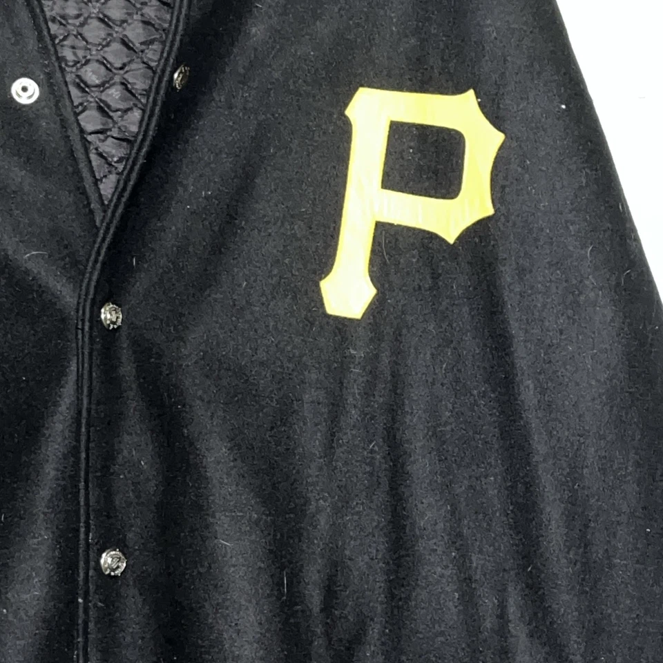 VTG Jh Design MLB Pittsburg Pirates Letterman Jacket Mens Sz 6XL Wool Made N USA - Image 3 of 4