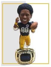 Pittsburgh Steelers John Stallworth SB Champions Ring Base Bobblehead NIB 8