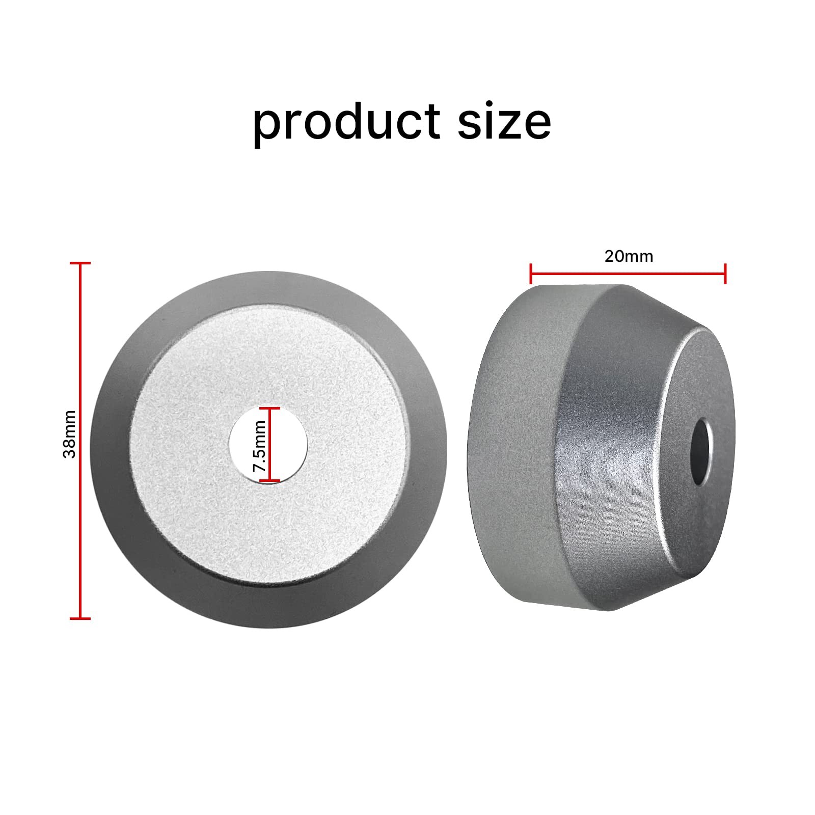 sdroceRyaM 45 RPM Record Adapter Solid Aluminum 7 Inch Vinyl Record Dome 45 A...