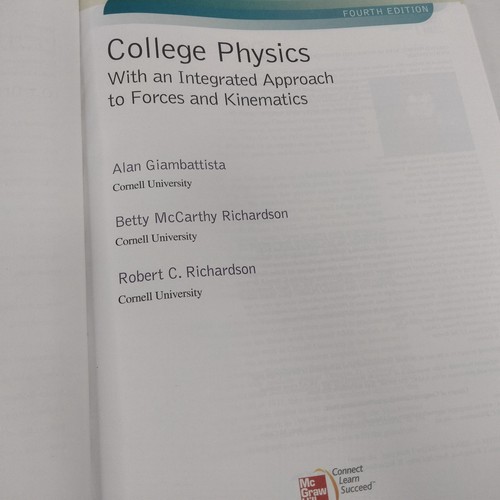 College Physics, 4th Ed, by Giambattista, Richardson - Picture 9 of 19
