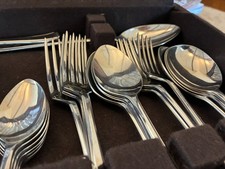 Vintage Harrods Sheffield 18/8 Stainless Steel Cutlery Canteen – 41 Pieces