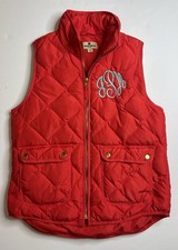 Woolrich Women  s Puffer Vest Red Full Zip Jacket Size Small S