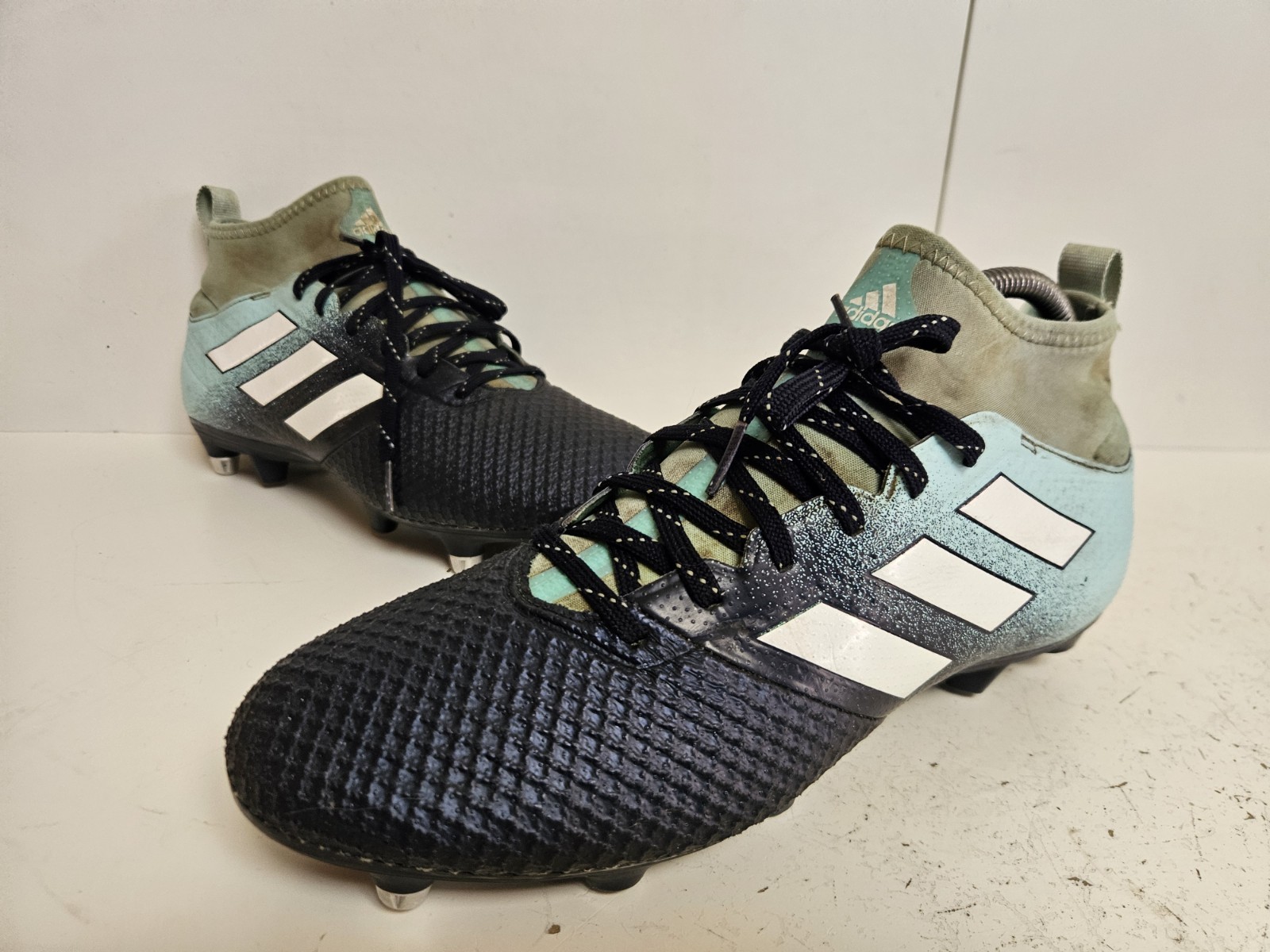 Adidas Football Boots Ace 17.3 Sg Ocean Storm Sock Pro Stud Mix UK 9 EU 43.5 image 7