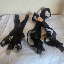 Duluth Trading Co Mens X-Back Tall Clip Suspenders Black 2nd Pair Read Descript.