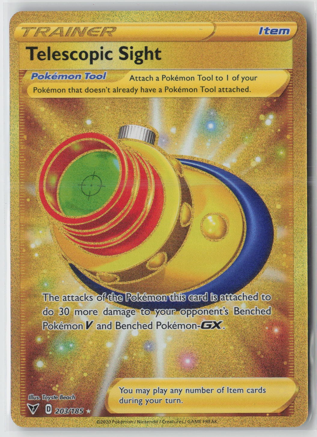 Telescopic Sight (Secret) Holo Secret Rare SWSH04: Vivid Voltage 203/185 NM