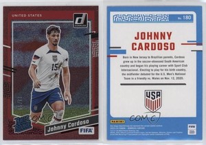 2023-24 Panini Donruss FIFA Rated Rookie Red /99 Johnny Cardoso #180 Rookie RC
