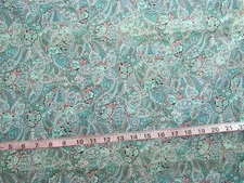 1 yd 100% Cotton Fabric by Peter Pan, Turquoise Paisley