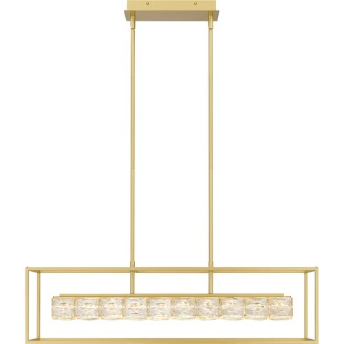Dazzle LED Linear Chandelier in Soft Gold - Picture 3 of 7