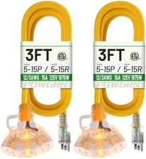 Extension cord multiple outlets heavy duty