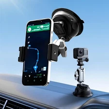 Suction Car Phone Mount Windshield, Universal 360° Rotating Car Window Phone ...