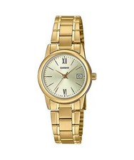 Casio Women  s Gold Watch with Champagne Dial - LTP-V002G-9A