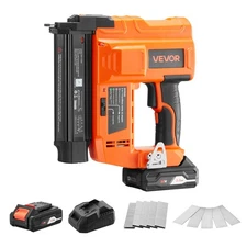 VEVOR 2-in-1 Cordless Brad Nailer Nail Gun 18 Gauge 20V Battery for Woodworking