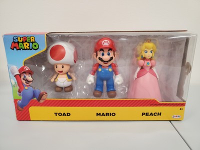 Nintendo Super Mario Toad Mario & Peach Action Figure Set 3 Pack Sealed 2023