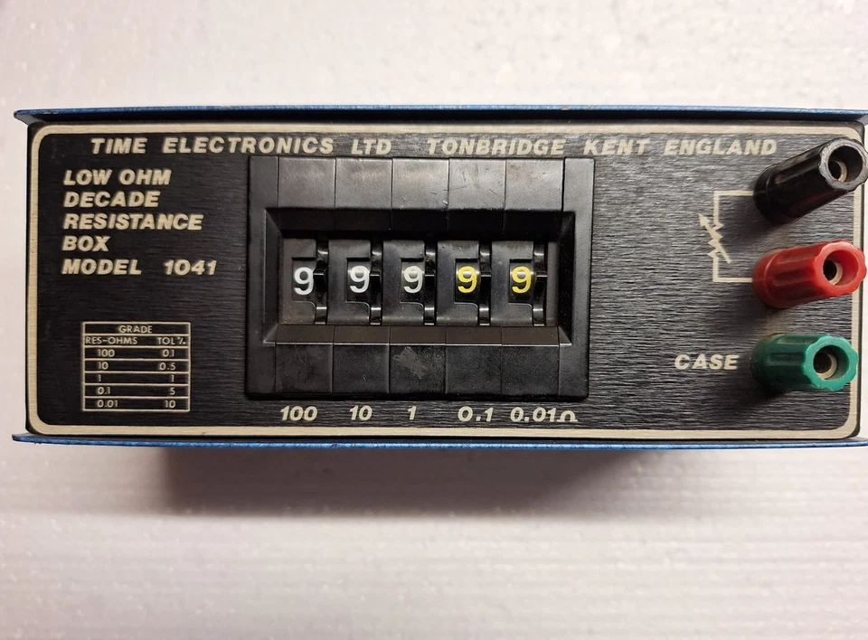LOW OHM DECADE RESISTANCE BOX, 1041, Time electronics LTD, Widerstandsdecade - Immagine 2 di 4