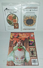 Lot 3 Punch Needle items Primitive Stitcher magazine 2 Embroidery patterns