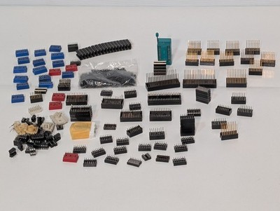 Asstd Black, Blue, Red Socket Connector Blocks, Textool 224-3344 ZIP DIP, More
