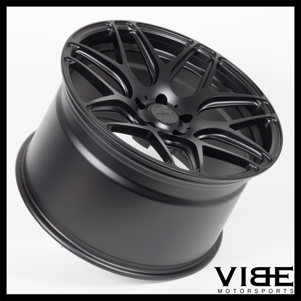 21" MRR FS01 MATTE BLACK FLOW FORGED CONCAVE WHEELS RIMS FITS MASERATI GHIBLI