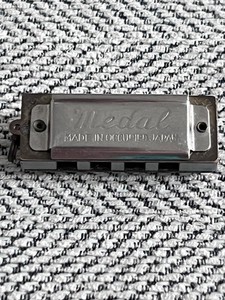 Vintage Medal Mini Harmonica Made in Occupied Japan Pocket Harmonica Works