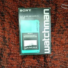 Sony Watchman FD-42A Flat Black and White TV W Original Box Styrofoam Untested