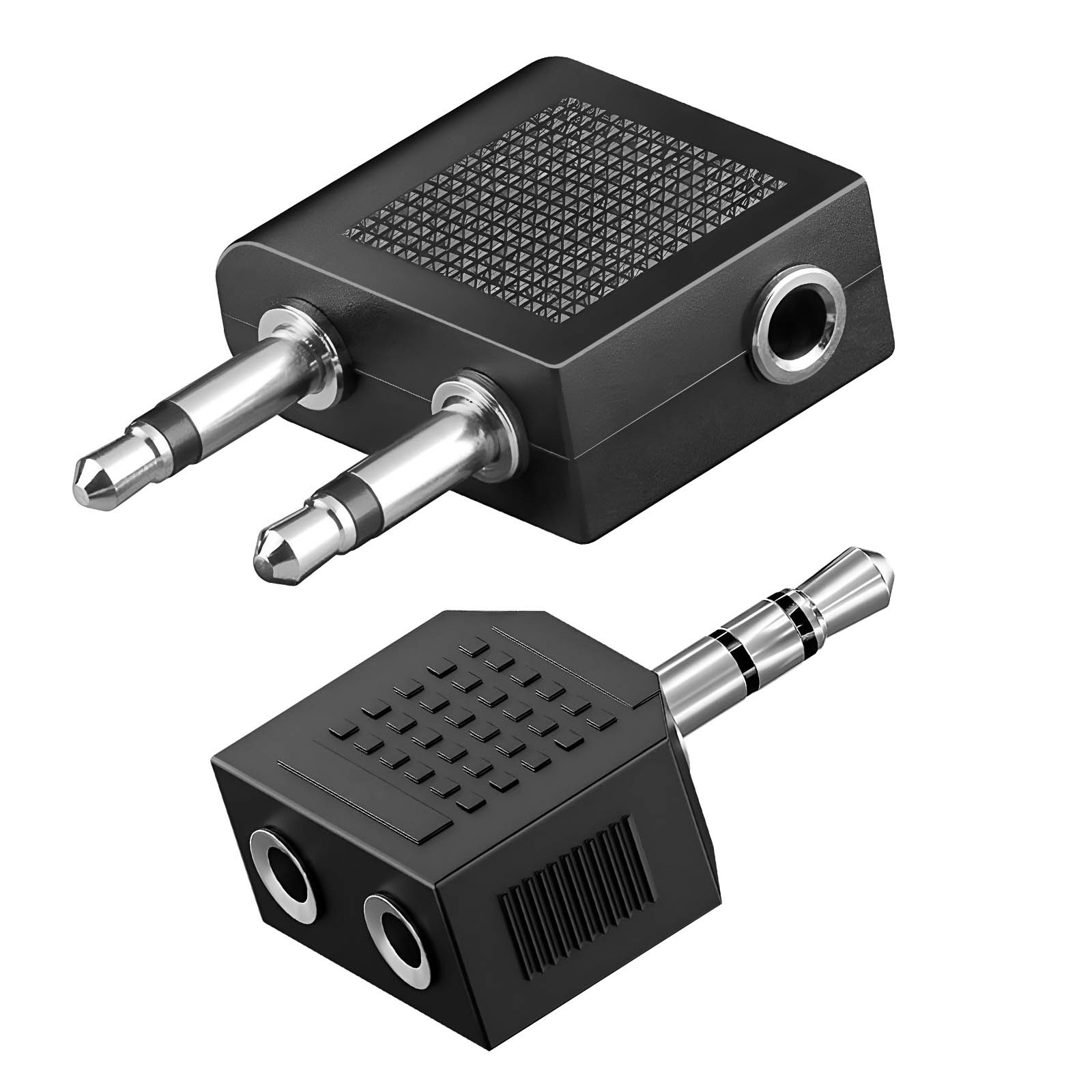 Sdoppiatore jack 3.5 mm Akashi noir pour résoudre le manque de ports audio