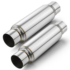 3 Performance Resonator 16 Overall Length Universal Muffler Polished