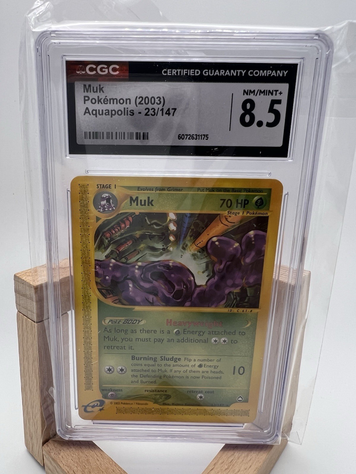 CGC 8.5 - 2003 Pokemon Muk 23 Non-Holo Rare Aquapolis Set E Reader