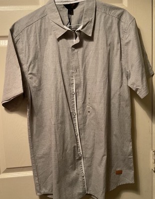 Outpost Makers Short Sleeve Button Down Gray/Blue XL